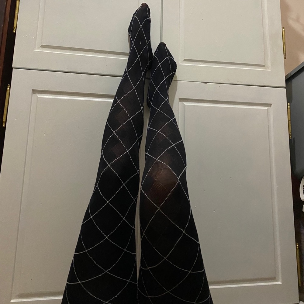 High tights black with white details